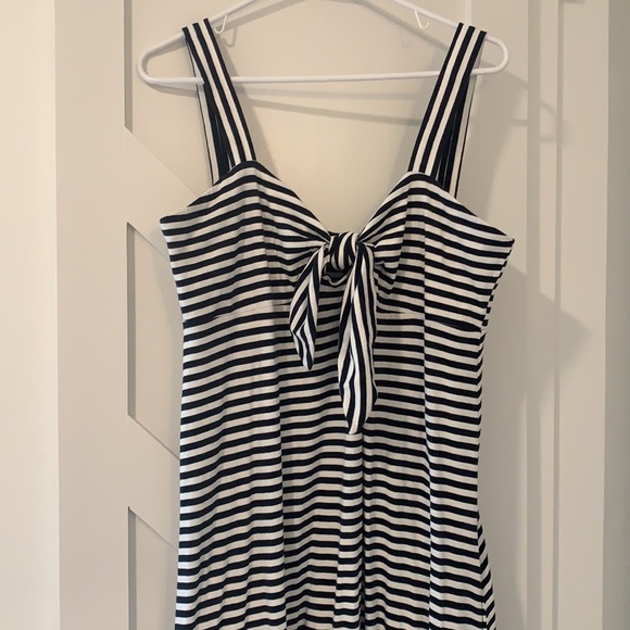 MDS Stripes knit tie front dress - Picture 2 of 5